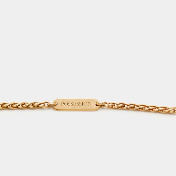 Pre Owned Piaget Possession Onyx Diamond 18k Rose Gold Long Necklace