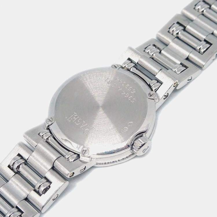 Pre Owned Piaget Dancer 5964AK81 Quartz Silver 18k White Gold Women's Wristwatch 19 mm