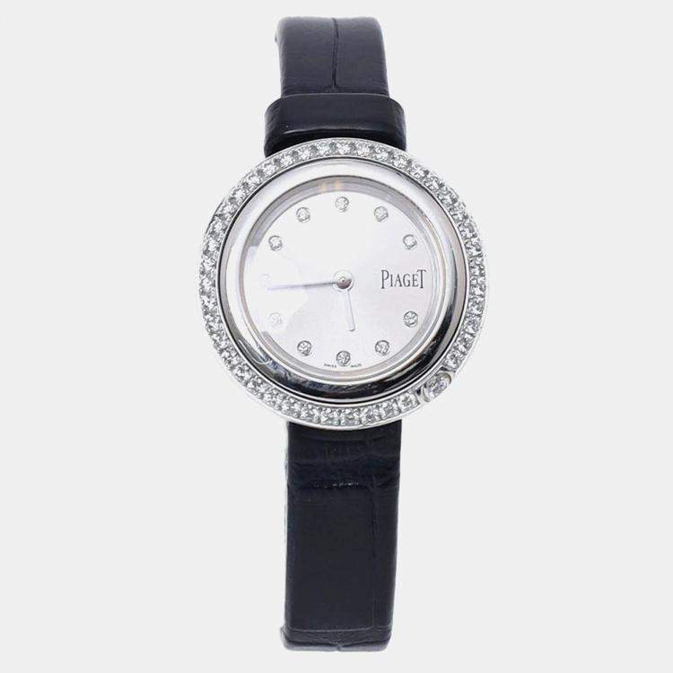 Pre Owned Piaget Possession Quartz Silver 18k White Gold Women's Wristwatch 29 mm