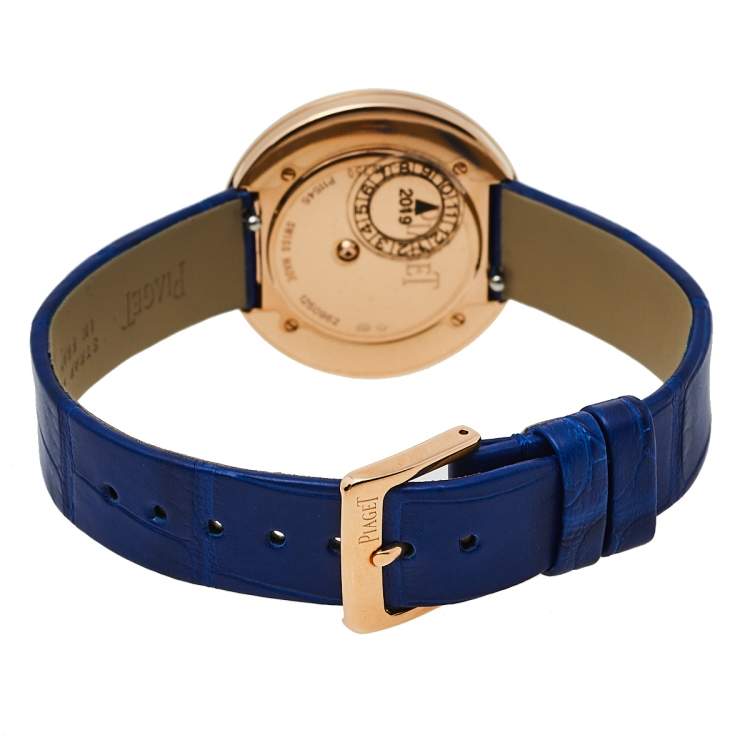 مملوكة مسبقًا Piaget Silver 18K Rose Gold Diamond Possession P11545 Women's Wristwatch 34 mm