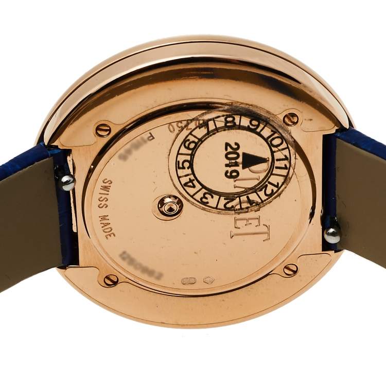 مملوكة مسبقًا Piaget Silver 18K Rose Gold Diamond Possession P11545 Women's Wristwatch 34 mm