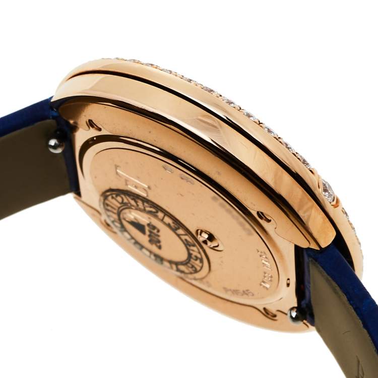 مملوكة مسبقًا Piaget Silver 18K Rose Gold Diamond Possession P11545 Women's Wristwatch 34 mm