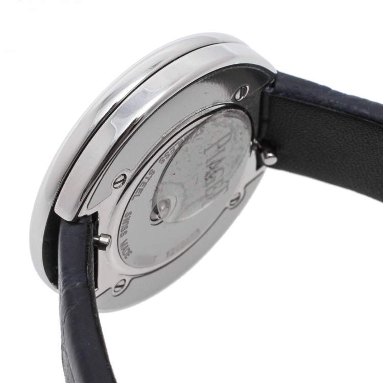 Pre Owned Piaget Silver Stainless Steel Alligator Possesion GOA43080 Women's Wristwatch 29 mm