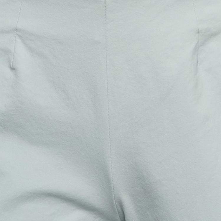 Pre Owned Piazza Sempione Blue Stretch Cotton Audrey Trousers M