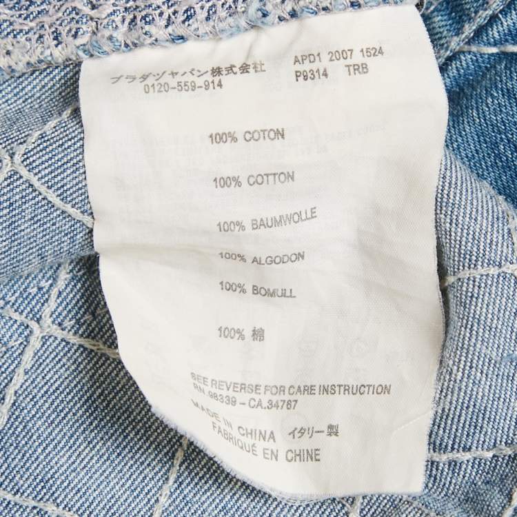 Pre Owned Pierre Balmain Blue Denim Mini Skirt M/Waist 27"