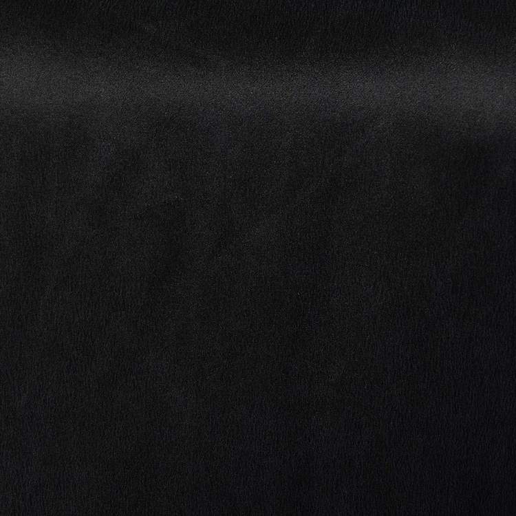 Pre Owned Pierre Balmain Black Silk Embellished Neck Detail Sleeveless Top M
