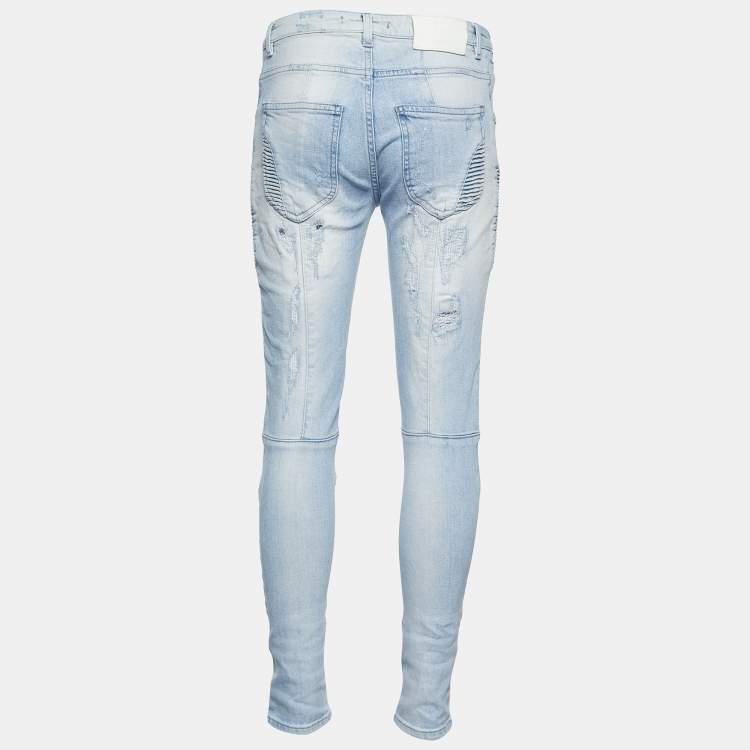 aflevere etikette hård Pierre Balmain Blue Denim Distressed Jeans M/Waist 28" Pierre Balmain | TLC