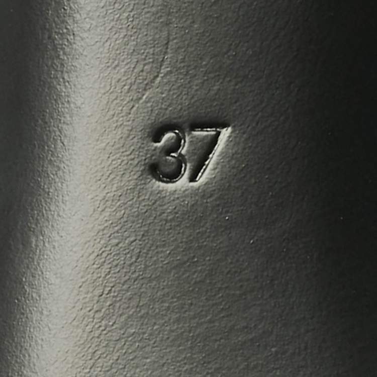 مملوكة مسبقًا Pierre Balmain Black Suede Crystal Embellished Ankle Length Boots Size 37