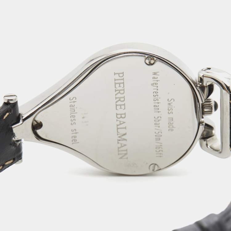 مملوكة مسبقًا Pierre Balmain 3431 White Mother Of Pearl Dial Stainless Steel Women's Wristwatch 31 mm