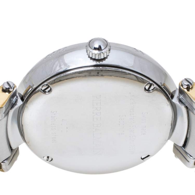 Pre Owned Balmain Silver Two Tone Stainless Steel Classica Lady Downtown 4072 Women's Wristwatch 35 mm