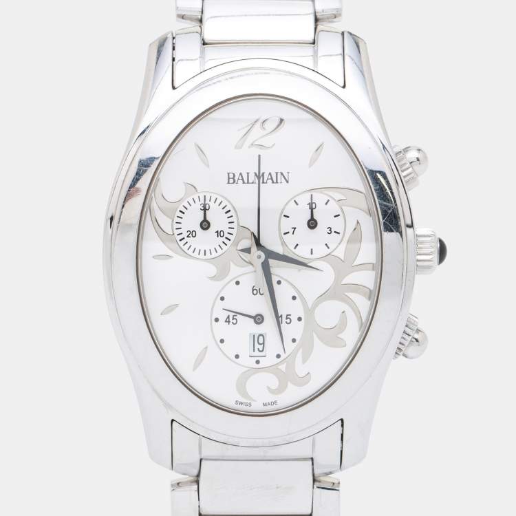 Pre Owned Balmain Silver Stainless Steel 5471 Women's Wristwatch 33 mm