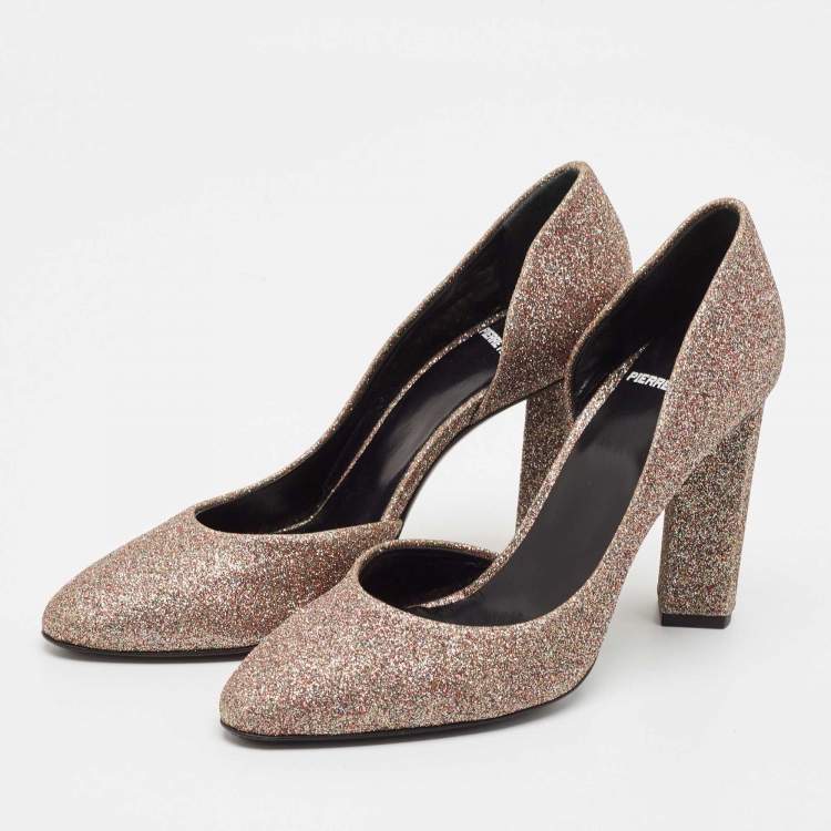 Pre Owned Pierre Hardy Multicolor Glitter D'orsay Pumps Size 37