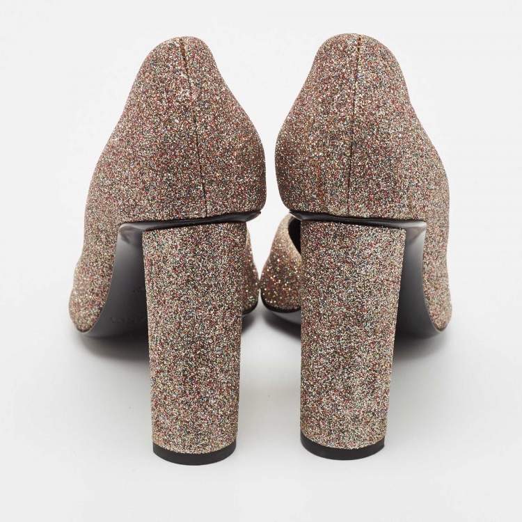 Pre Owned Pierre Hardy Multicolor Glitter D'orsay Pumps Size 37