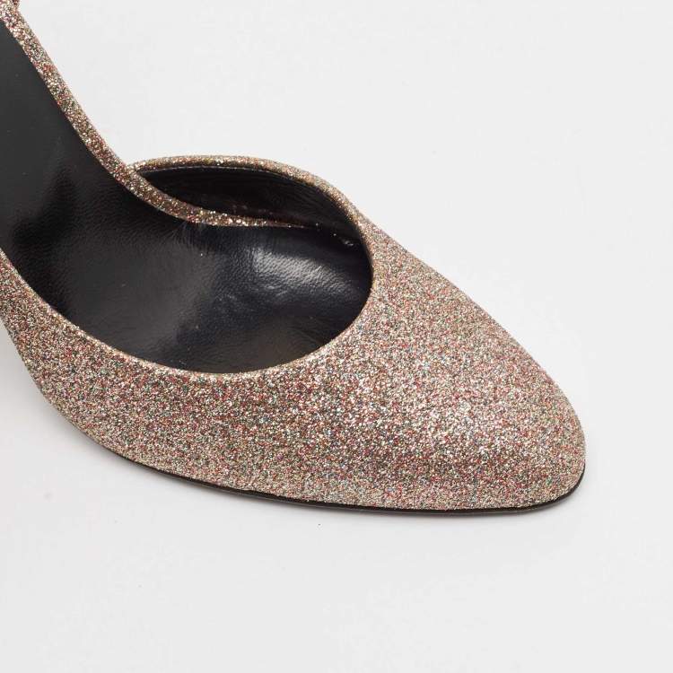 Pre Owned Pierre Hardy Multicolor Glitter D'orsay Pumps Size 37