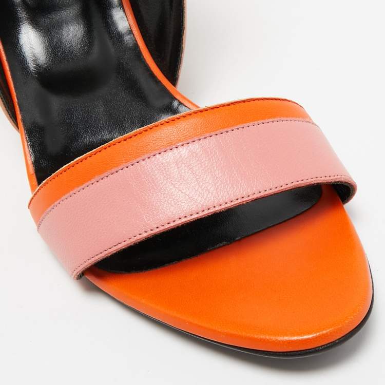 Pre Owned Pierre Hardy Multicolor Leather Wedge Ankle Strap Sandals Size 40