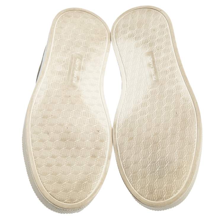 مملوكة مسبقًا Pierre Hardy Olive Green Satin Slip On Sneakers Size 40
