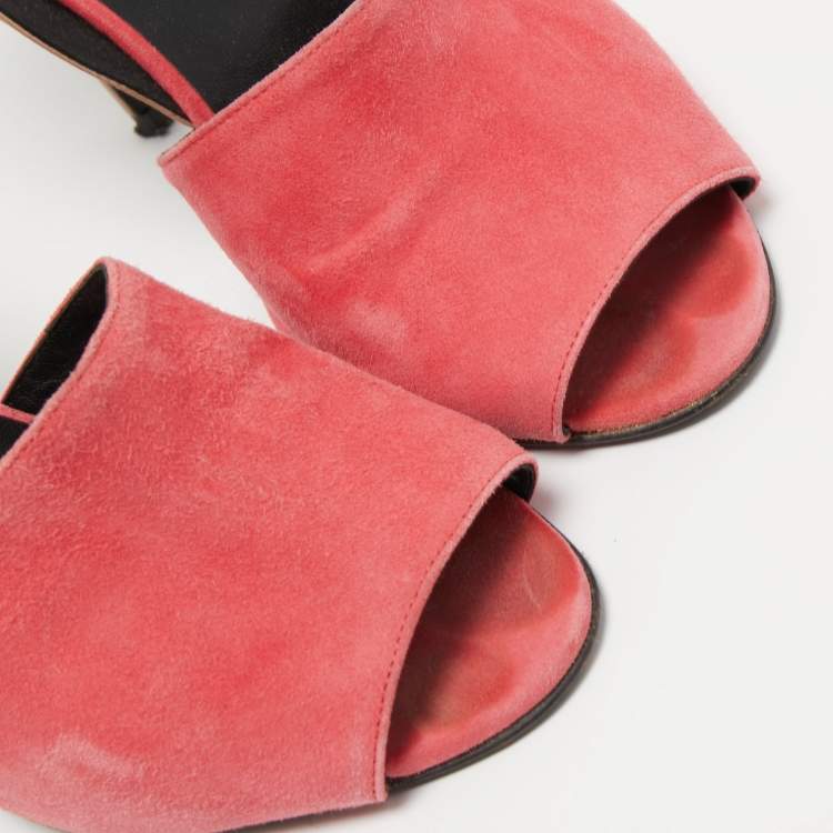 Pre Owned Pierre Hardy Beige/Pink Leather and Suede Pumps Size 37