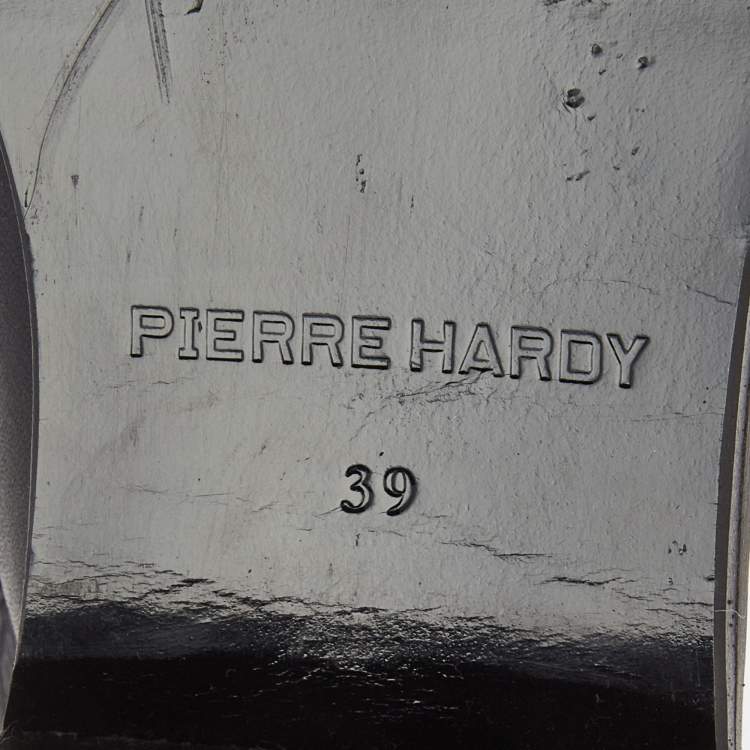 Pre Owned Pierre Hardy Black Leather Gladiator Sandals Size 39