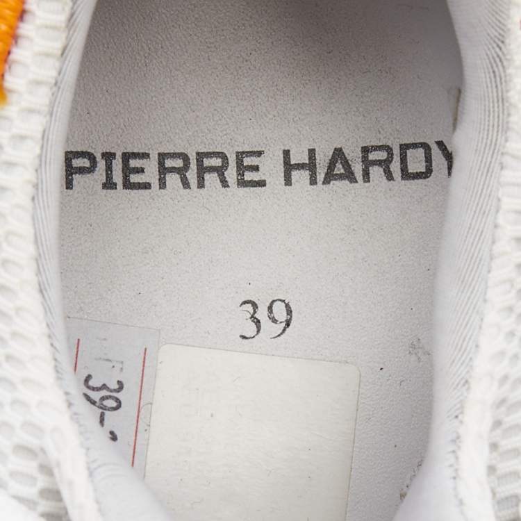 Pre Owned Pierre Hardy Mesh and Leather Multicolor Low Top Sneakers Size 39
