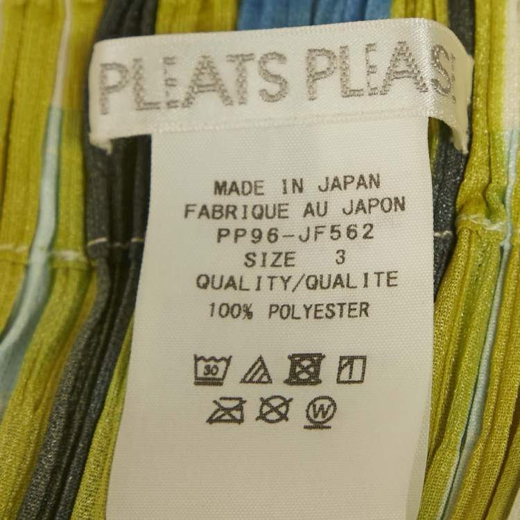 Pre Owned Pleats Please Multicolor Plisse Palazzo Pants L