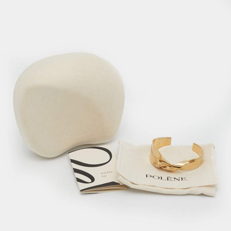 Pre Owned Polène Gold Tone Open Cuff Bracelet M