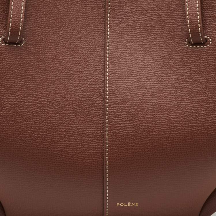 Pre Owned Polene Brown Leather Cyme Mini Tote