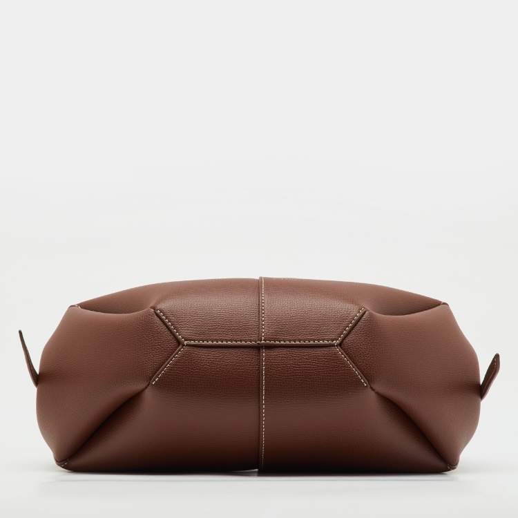 Pre Owned Polene Brown Leather Cyme Mini Tote