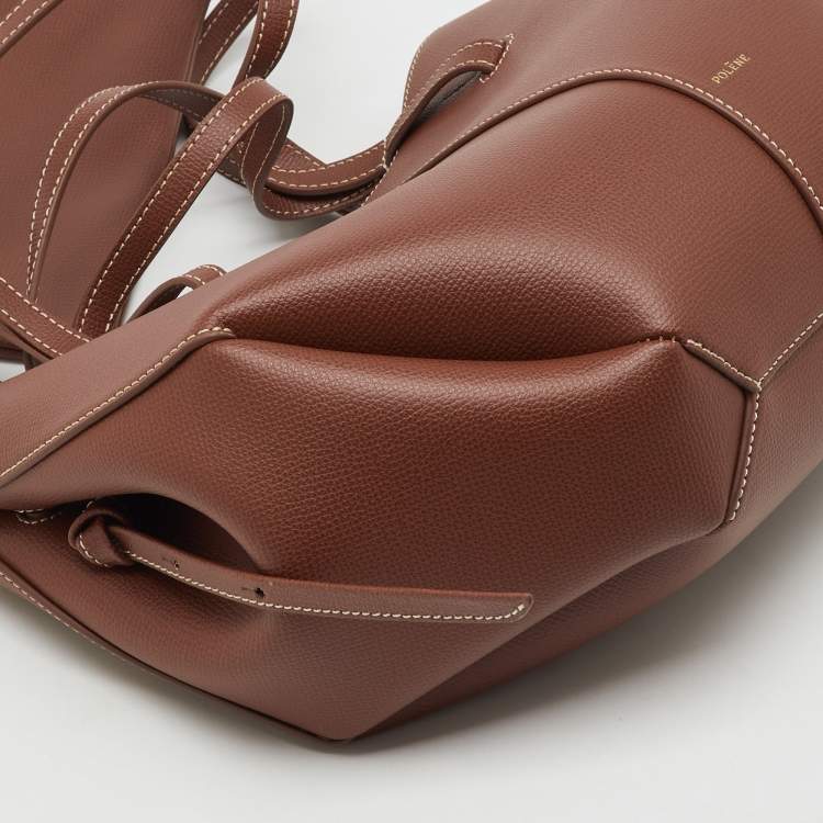 Pre Owned Polene Brown Leather Cyme Mini Tote