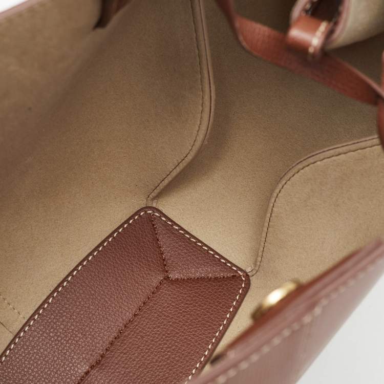 Pre Owned Polene Brown Leather Cyme Mini Tote