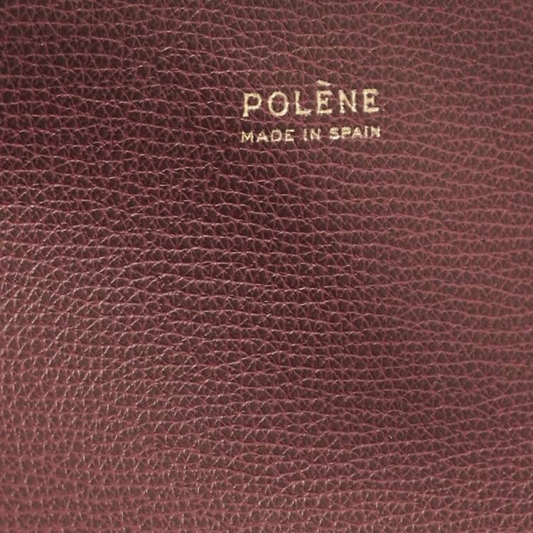 Pre Owned Polene Burgundy Leather Cyme Tote