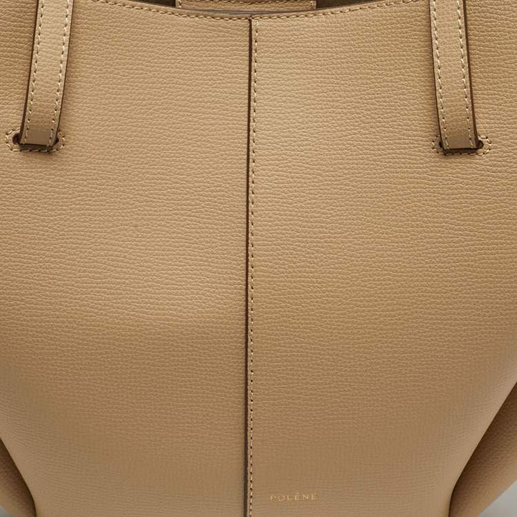 Pre Owned Polène Cyme Mini Beige Leather Tote
