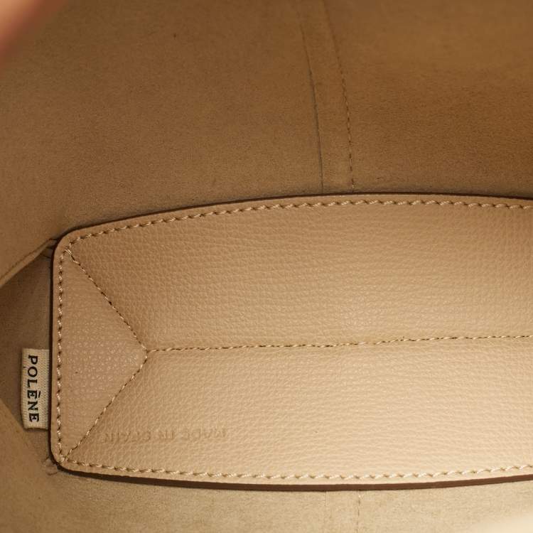 Pre Owned Polène Cyme Mini Beige Leather Tote