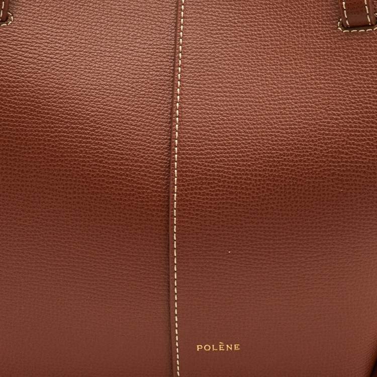 Pre Owned Polène Cyme Mini Tan Leather Tote