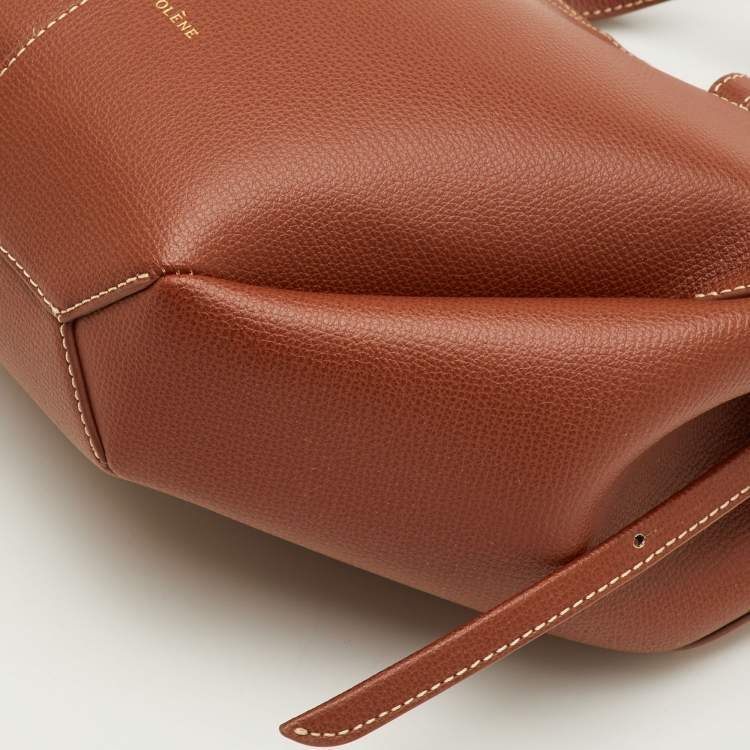 Pre Owned Polène Cyme Mini Tan Leather Tote