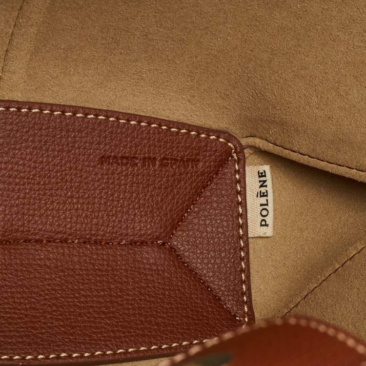 Pre Owned Polène Cyme Mini Tan Leather Tote