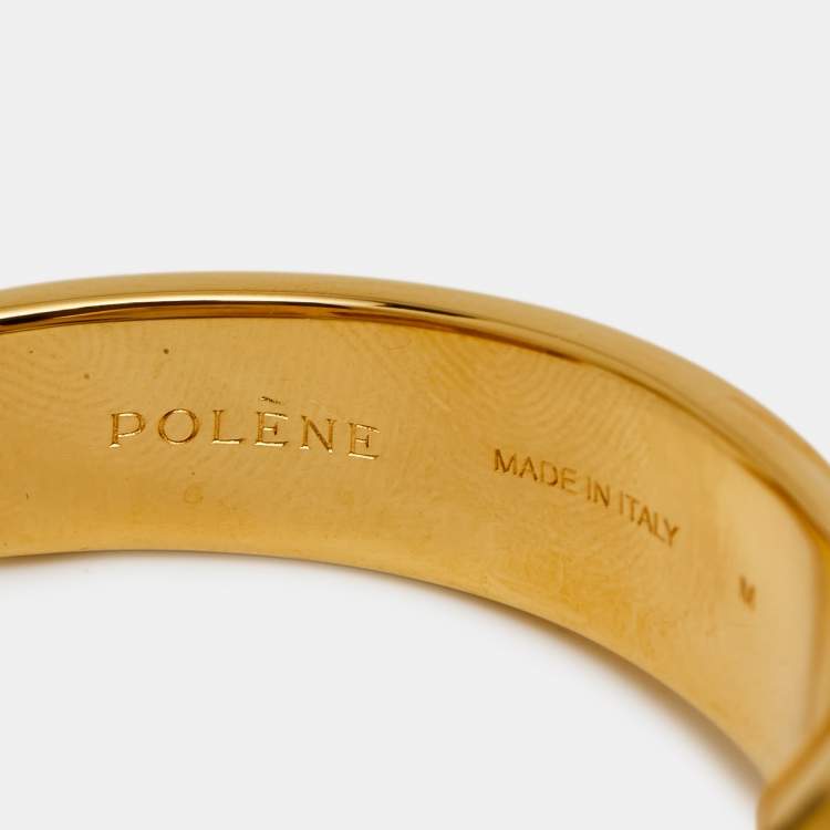 Pre Owned Polène  Gold Tone Cuff Bracelet M