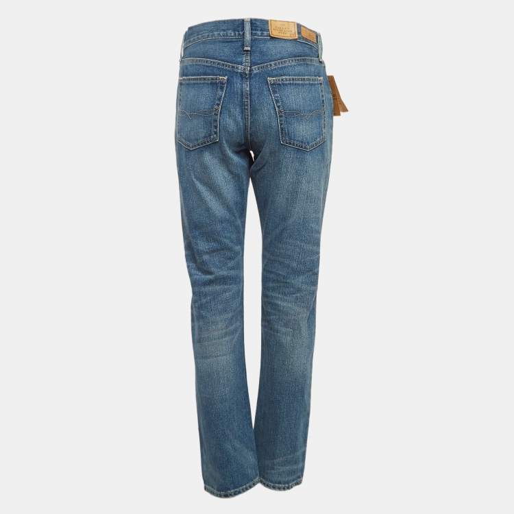 Pre Owned Polo Ralph Lauren Blue Denim The Callen High-Rise Slim Jeans M Waist 29"