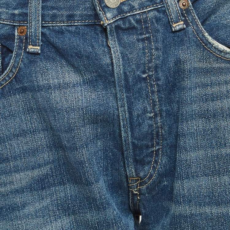 Pre Owned Polo Ralph Lauren Blue Denim The Callen High-Rise Slim Jeans M Waist 29"