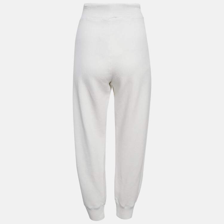 مملوكة م�سبقًا Polo Ralph Lauren White Cotton Ankle-Length Trackpants XL