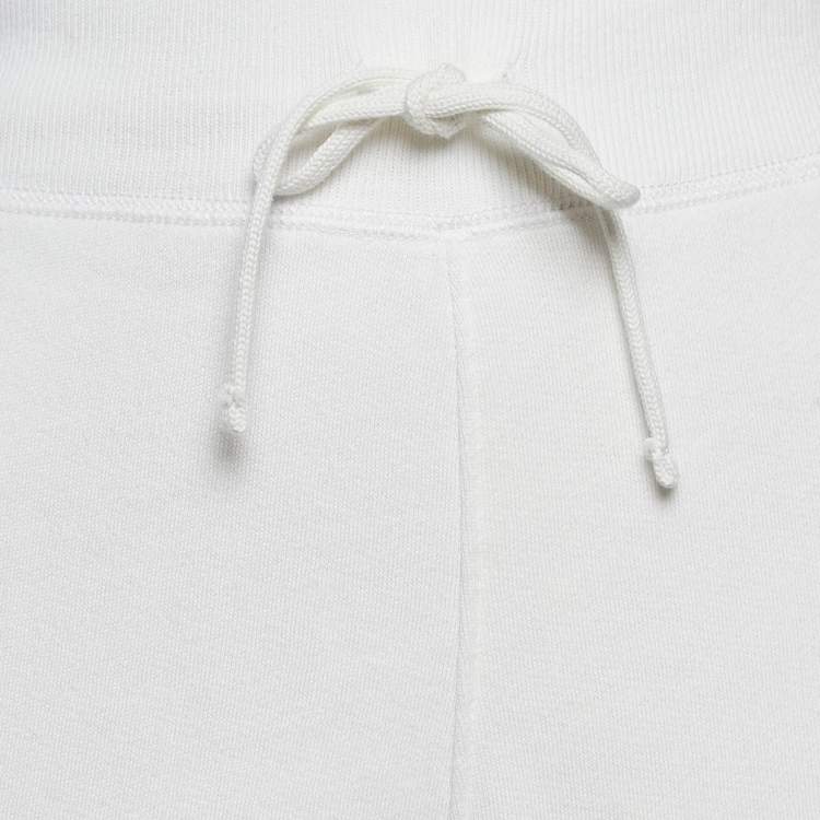 مملوكة مسبقًا Polo Ralph Lauren White Cotton Ankle-Length Trackpants XL