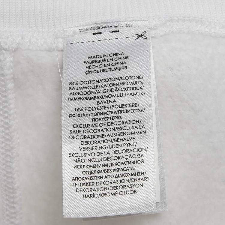 مملوكة مسبقًا Polo Ralph Lauren White Cotton Ankle-Length Trackpants XL
