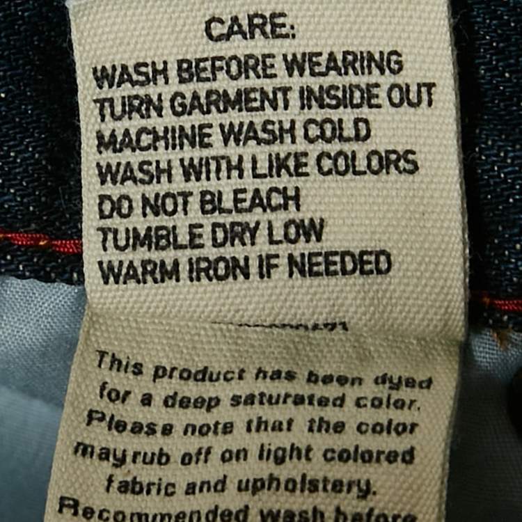 Pre Owned Polo Ralph Lauren Blue Distressed Denim Slim Jeans M Waist 30"