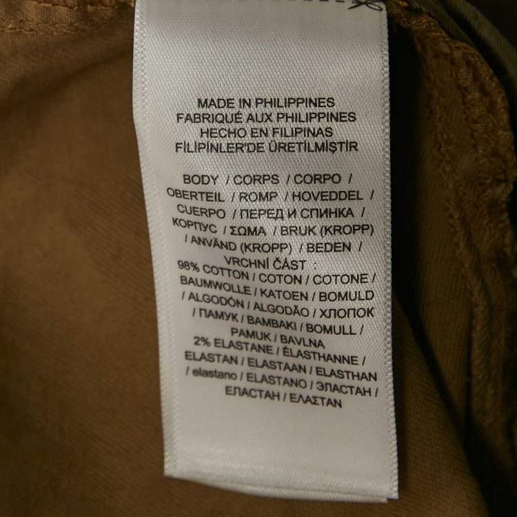Pre Owned Polo Ralph Lauren Beige Gabardine Cotton Belted Jumpsuit M