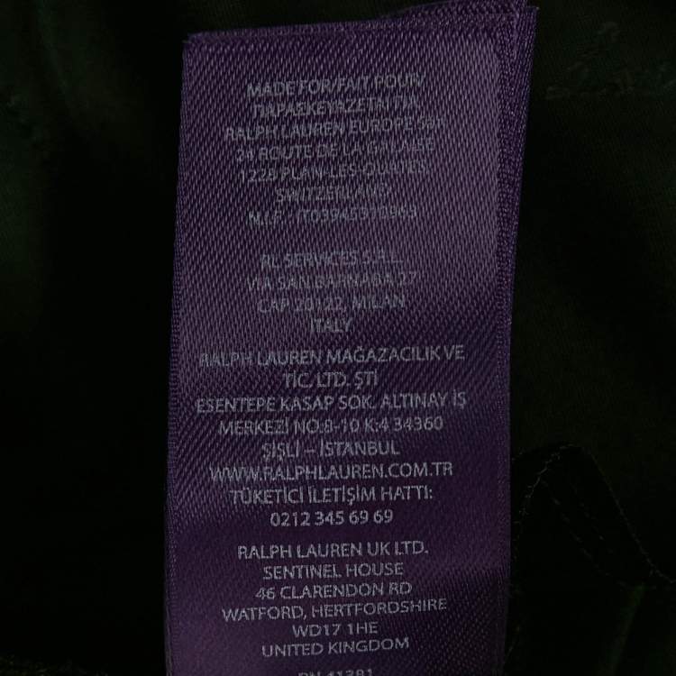 Pre Owned Ralph Lauren Purple Label Black Wool Trousers S