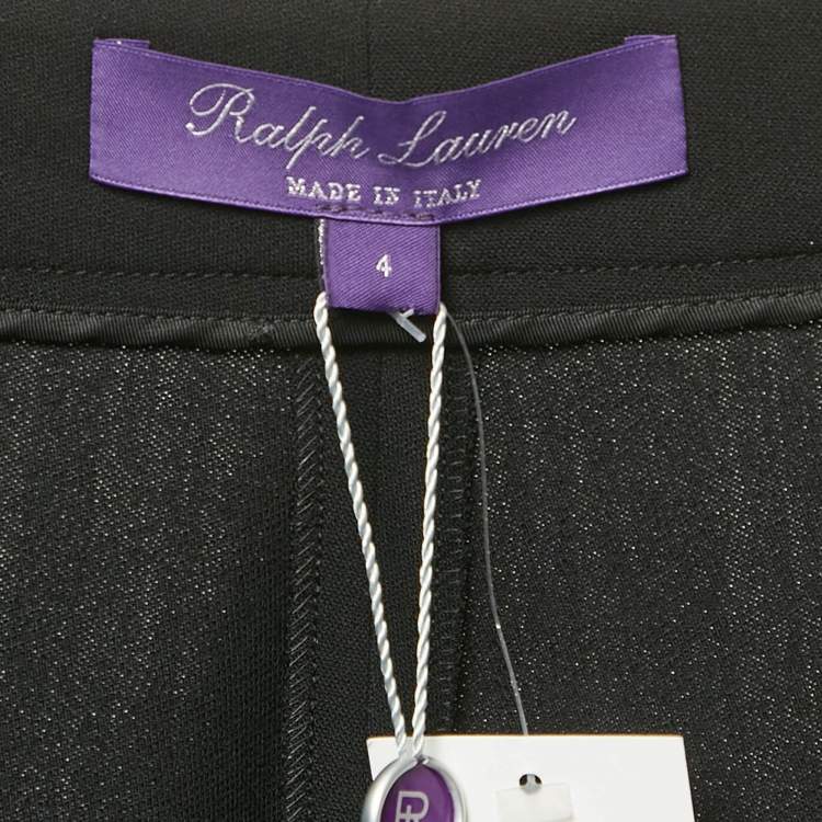 Pre Owned Ralph Lauren Purple Label Black Wool Trousers S