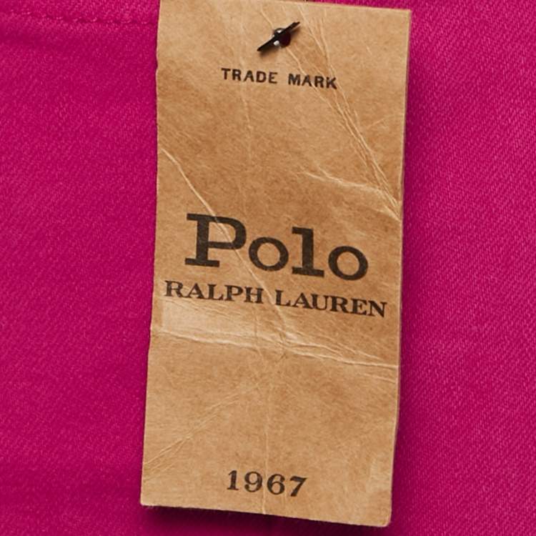 Pre Owned Polo Ralph Lauren Pink Denim Skinny Fit Jeans M Waist 29"