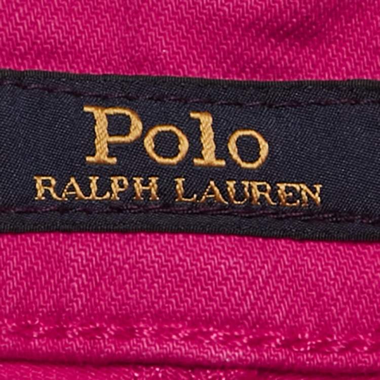 Pre Owned Polo Ralph Lauren Pink Denim Skinny Fit Jeans M Waist 29"
