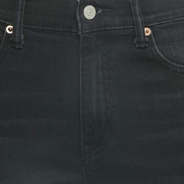 مملوكة مسبقًا Polo Ralph Lauren Black Denim High Rise Skin Fit Jeans M Waist 28"