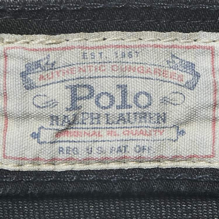 مملوكة مسبقًا Polo Ralph Lauren Black Denim High Rise Skin Fit Jeans M Waist 28"