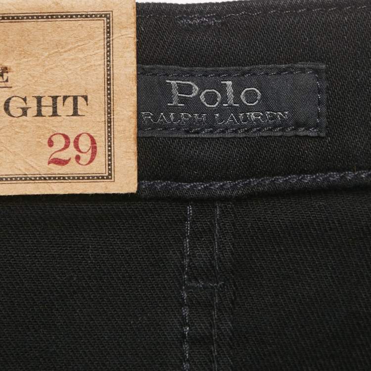 مملوكة مسبقًا Polo Ralph Lauren Black Denim The Straight Jeans M 29"